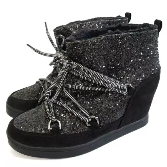 Juicy Couture Women's Lace-Up Wedge Sport Ankle Boots - Picture 3 of 7